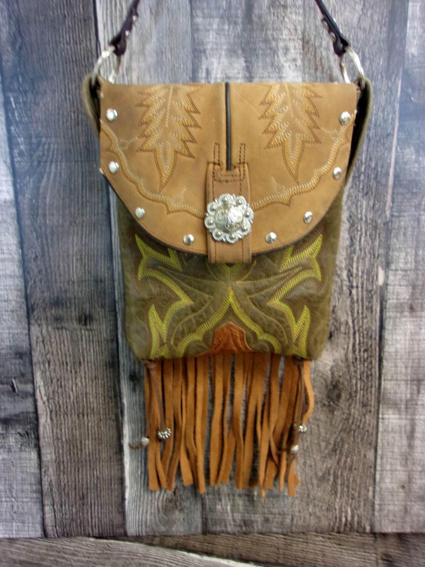 Small Cowboy Boot Purse with Fringe sm301